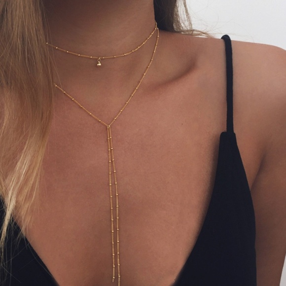Jewelry - NEW gold plated double layer simple necklace